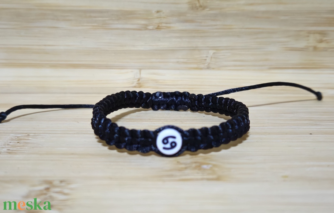 Rák  Horoszkópos Makramé Karkötő - ékszer - karkötő - fonott karkötő - Meska.hu