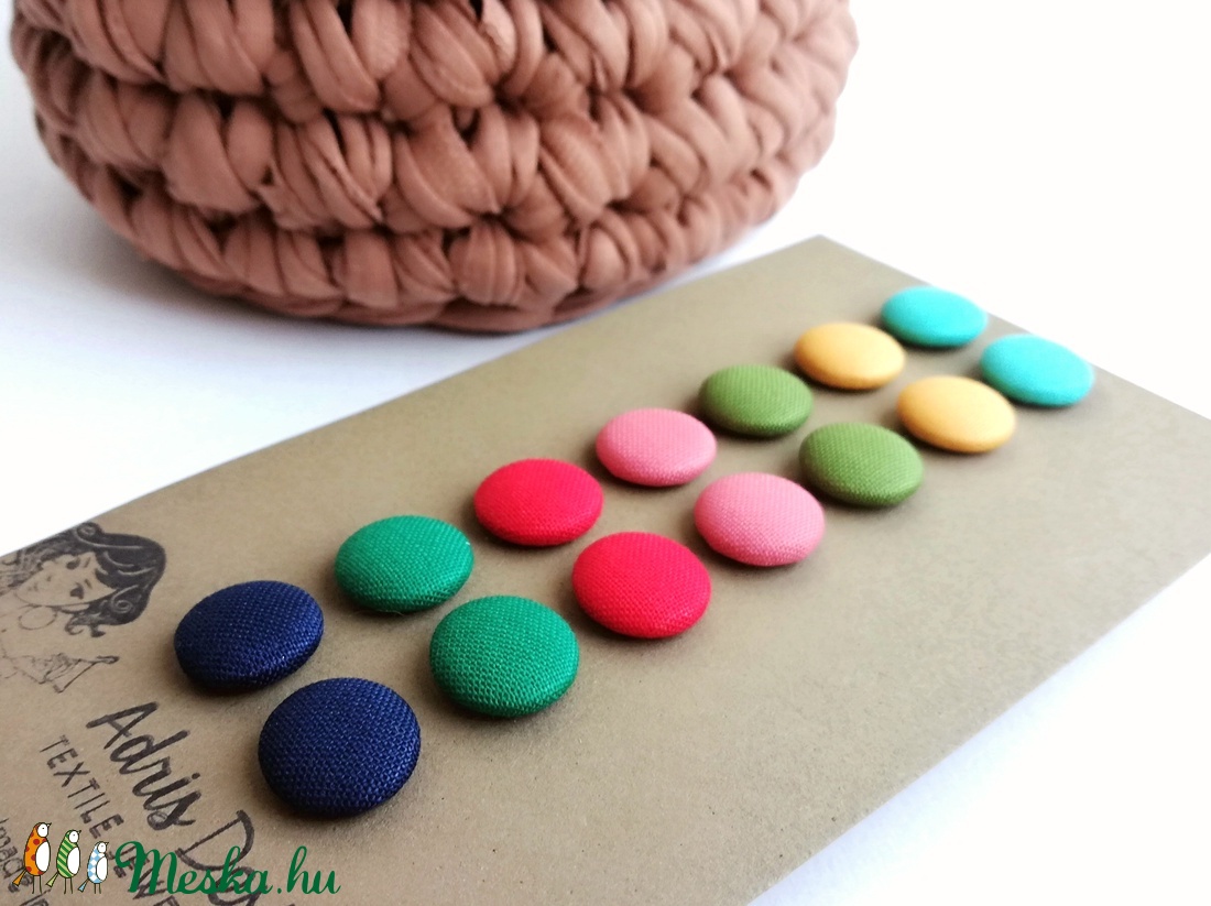 MINI textil fülbevaló csomag, Élénk tavasz színskála - 7 pár - ékszer - fülbevaló - pötty fülbevaló - Meska.hu MINI textil fülbevaló csomag, Élénk tavasz színskála - 7 pár - ékszer - fülbevaló - pötty fülbevaló - Meska.hu