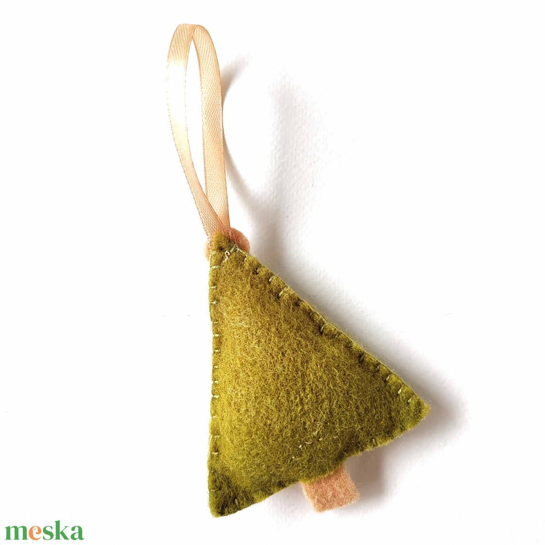 Gyapjúfilc karácsonyfadísz zöld-piros - karácsony - karácsonyi lakásdekoráció - karácsonyfadíszek - Meska.hu