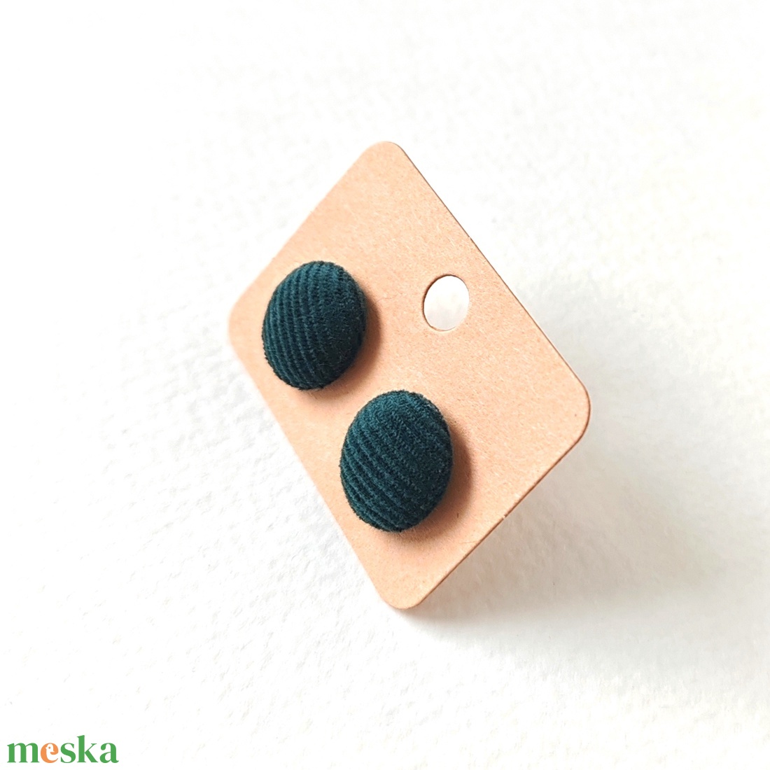 Kordbársony textilfülbevaló választható színben 1. paletta - ékszer - fülbevaló - pötty fülbevaló - Meska.hu