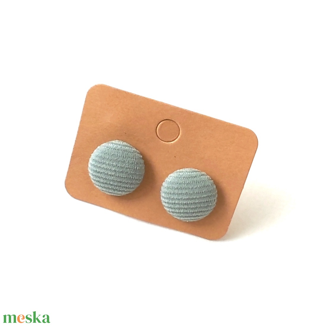 Kordbársony textilfülbevaló választható színben 2. paletta - ékszer - fülbevaló - pötty fülbevaló - Meska.hu