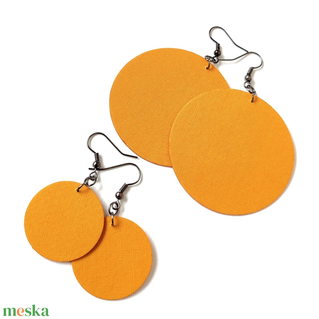 ŐSZ - Egyszínű textilfülbevaló választható színben és méretben - ősz paletta - ékszer - fülbevaló - lógó fülbevaló - Meska.hu