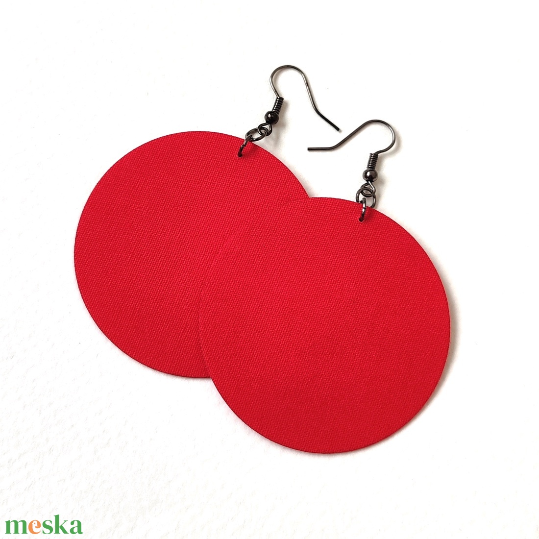 TAVASZ - Egyszínű textilfülbevaló választható színben és méretben - tavasz paletta - ékszer - fülbevaló - lógó fülbevaló - Meska.hu