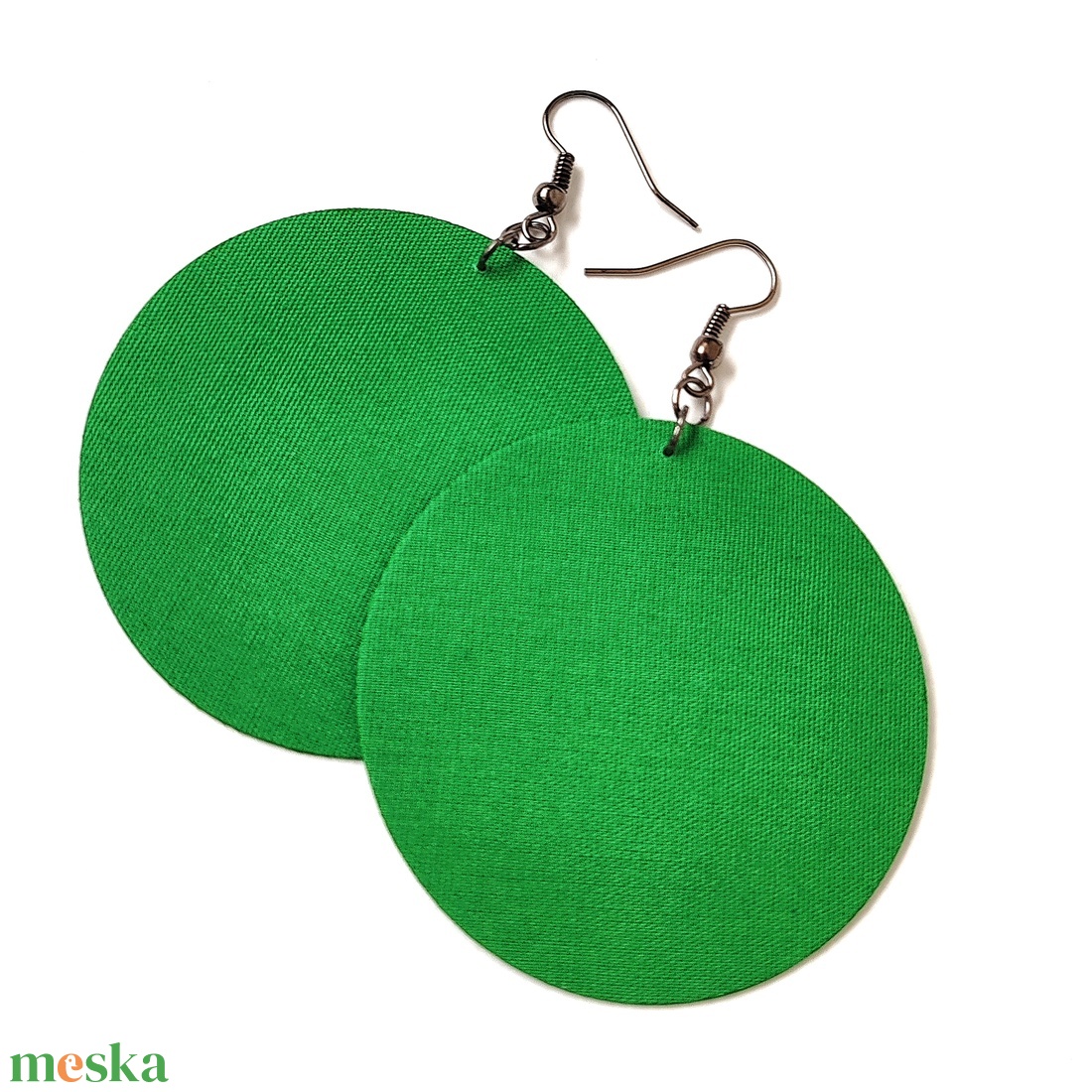 TAVASZ - Egyszínű textilfülbevaló választható színben és méretben - tavasz paletta - ékszer - fülbevaló - lógó fülbevaló - Meska.hu
