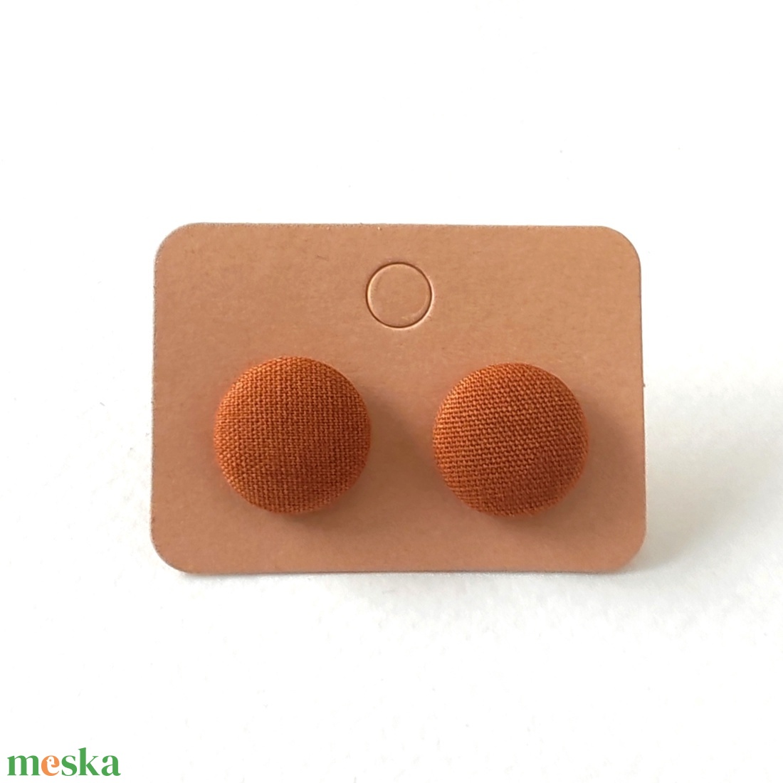 ŐSZ - Egyszínű bedugós textilfülbevaló választható színben és méretben - ősz paletta - ékszer - fülbevaló - pötty fülbevaló - Meska.hu