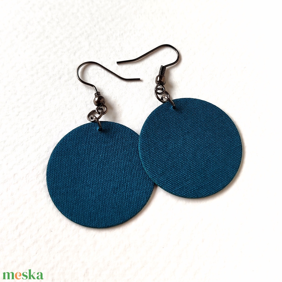 NYÁR - Egyszínű textilfülbevaló választható színben és méretben- nyár paletta - ékszer - fülbevaló - lógó fülbevaló - Meska.hu
