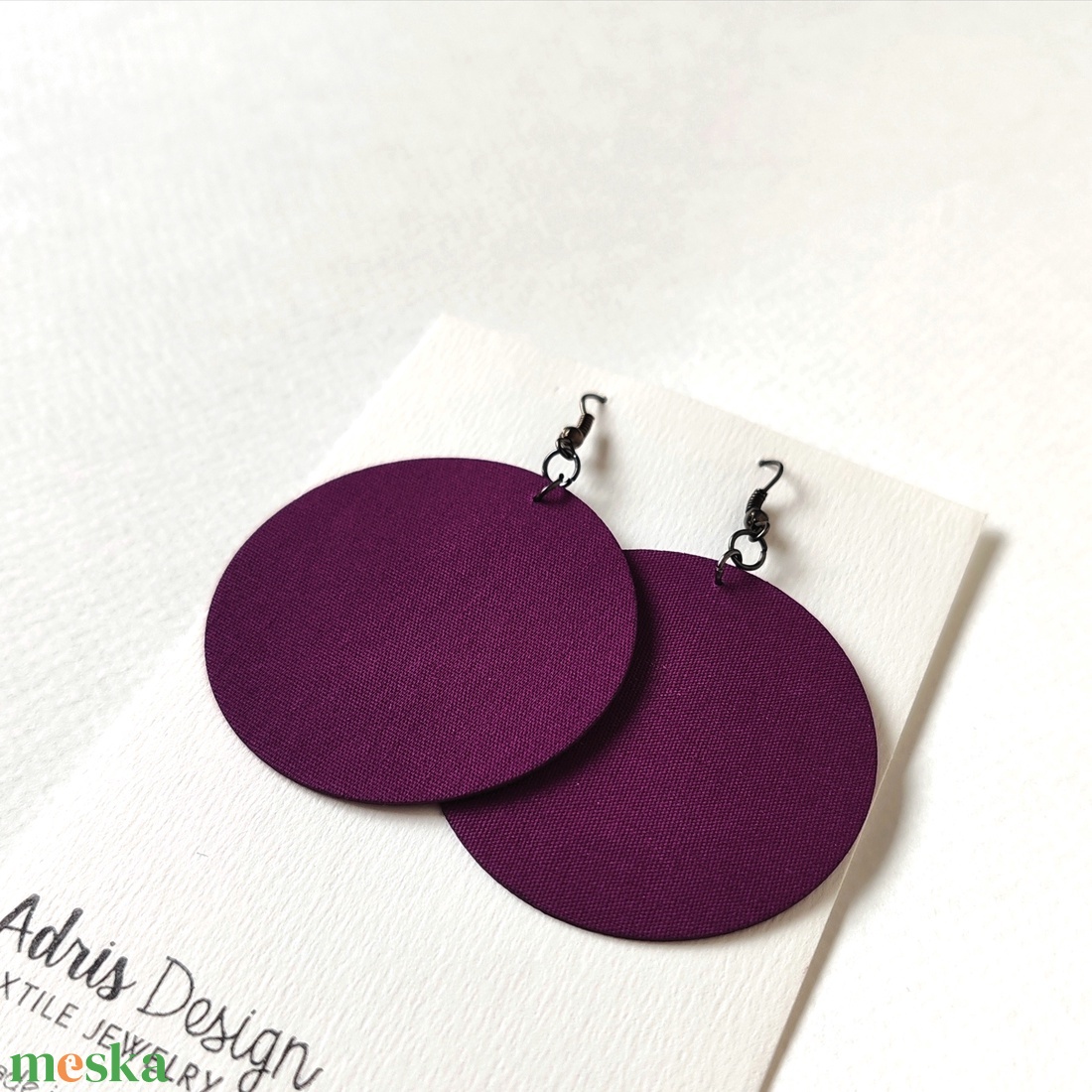 ŐSZ - Egyszínű textilfülbevaló választható színben és méretben - ősz paletta - ékszer - fülbevaló - lógó fülbevaló - Meska.hu