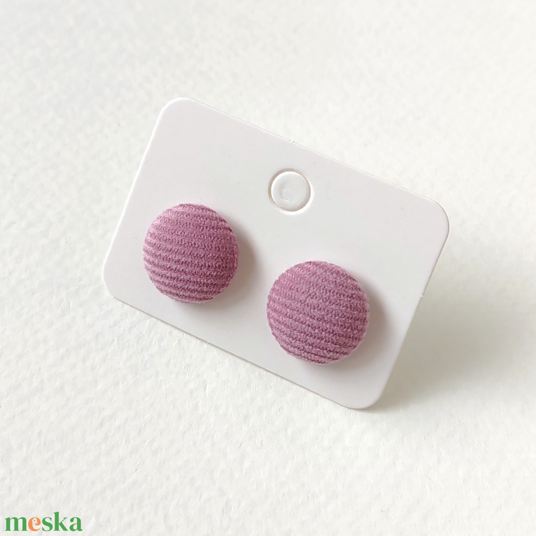 Kordbársony textilfülbevaló választható színben 2. paletta - ékszer - fülbevaló - pötty fülbevaló - Meska.hu