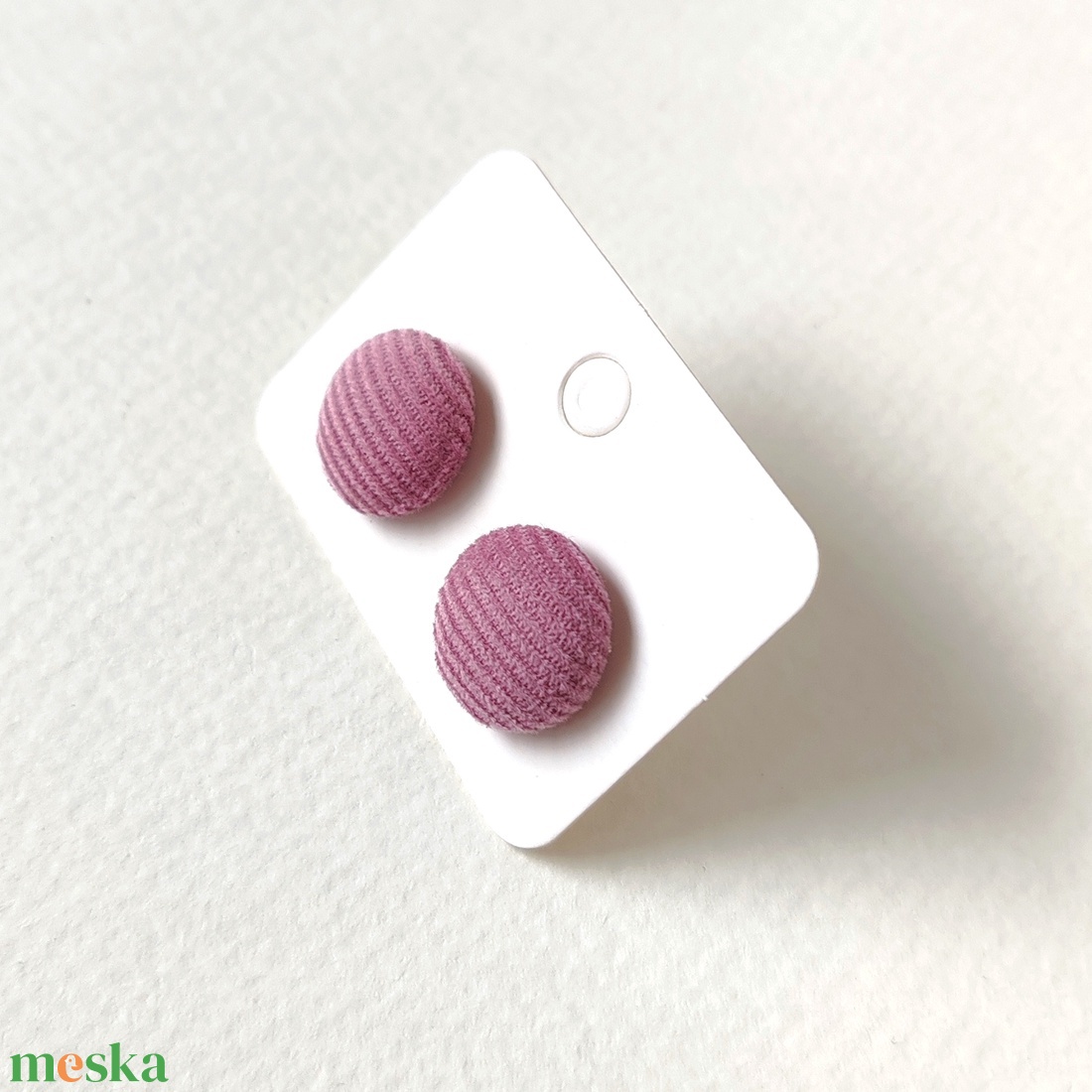 Kordbársony textilfülbevaló választható színben 2. paletta - ékszer - fülbevaló - pötty fülbevaló - Meska.hu