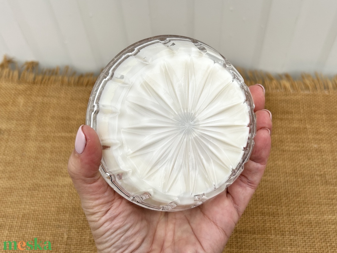 Szójaviasz gyertya 1 kanóccal üveg tálba öntve - otthon & életmód - gyertya, illat, aroma - gyertya - Meska.hu