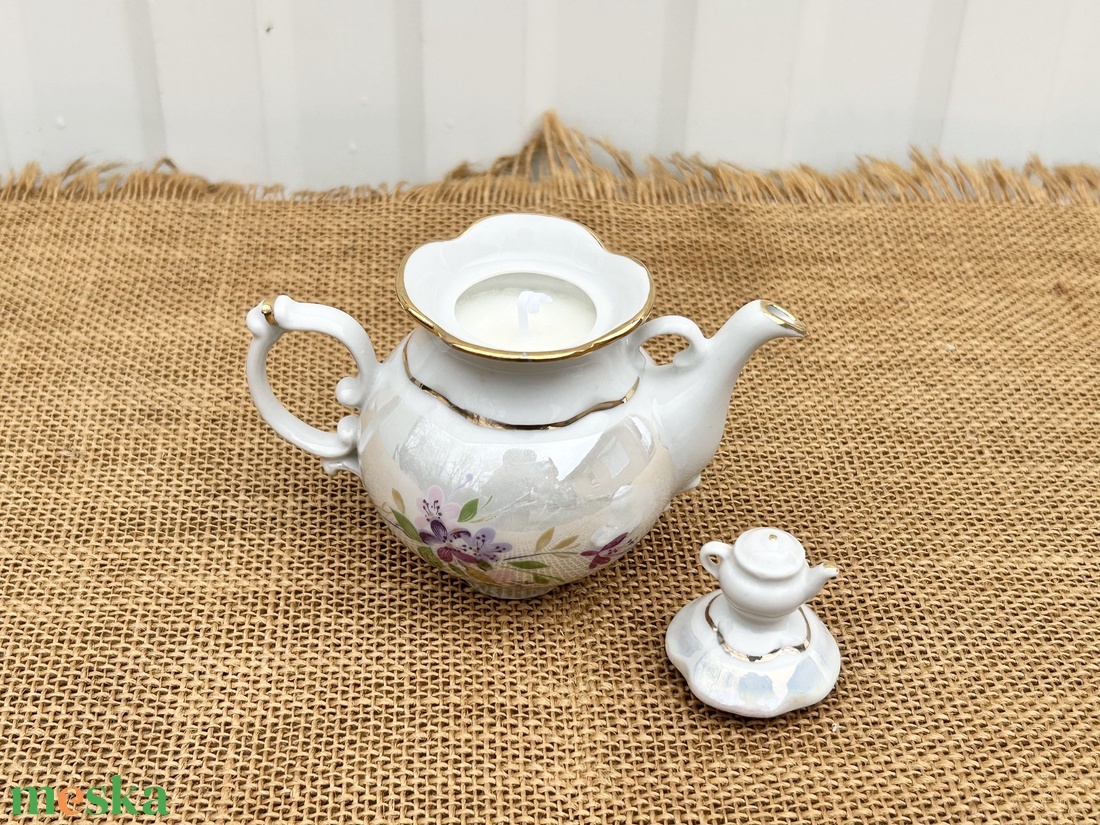 Szójaviasz gyertya 1 kanóccal, porcelán kannába öntve - otthon & életmód - gyertya, illat, aroma - gyertya - Meska.hu