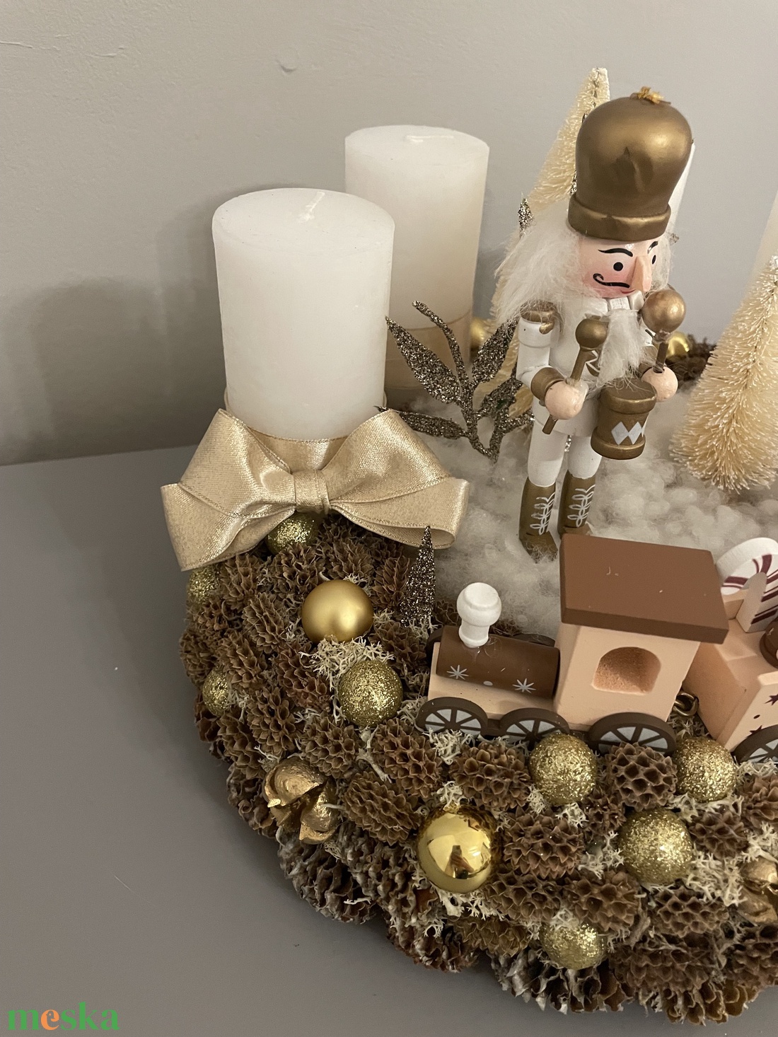 Diótörős Adventi koszorú - karácsony - adventi díszek - adventi gyertyadíszek és koszorúdíszek - Meska.hu