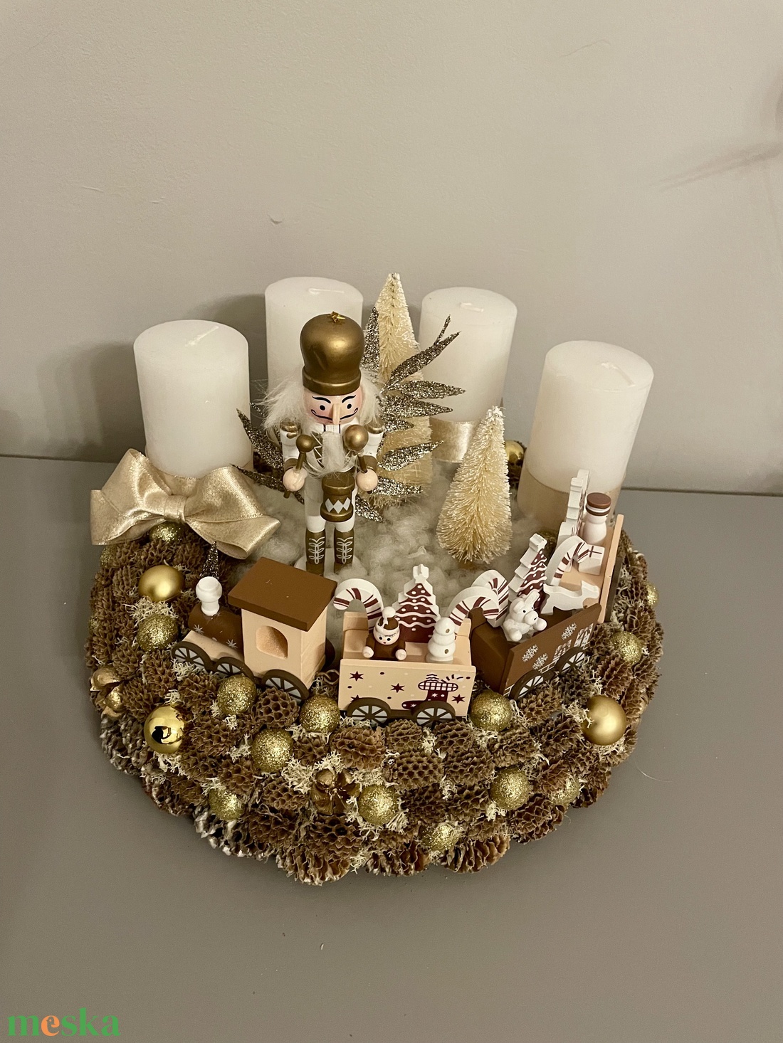 Diótörős Adventi koszorú - karácsony - adventi díszek - adventi gyertyadíszek és koszorúdíszek - Meska.hu