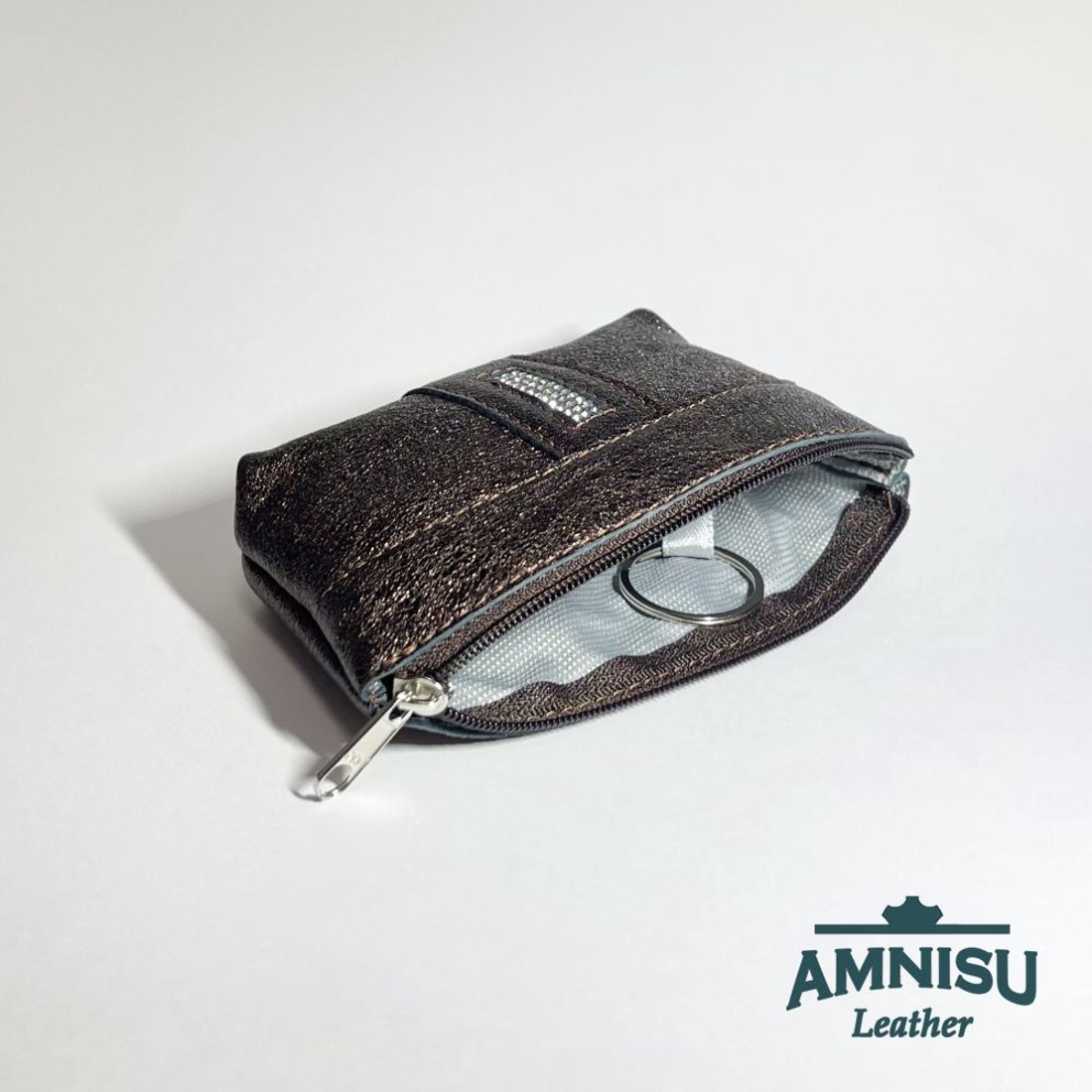 Sötétbarna egy cipzáras egyenes kristály köves kulcstartó E9001 - táska & tok - kulcstartó & táskadísz - kulcstartó - Meska.hu