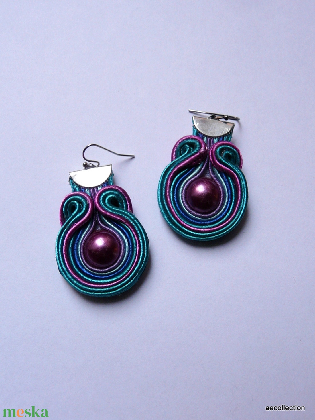 Exkluzív, színpompás sujtás ékszergarnitúra  - ékszer - fülbevaló - lógó fülbevaló - Meska.hu