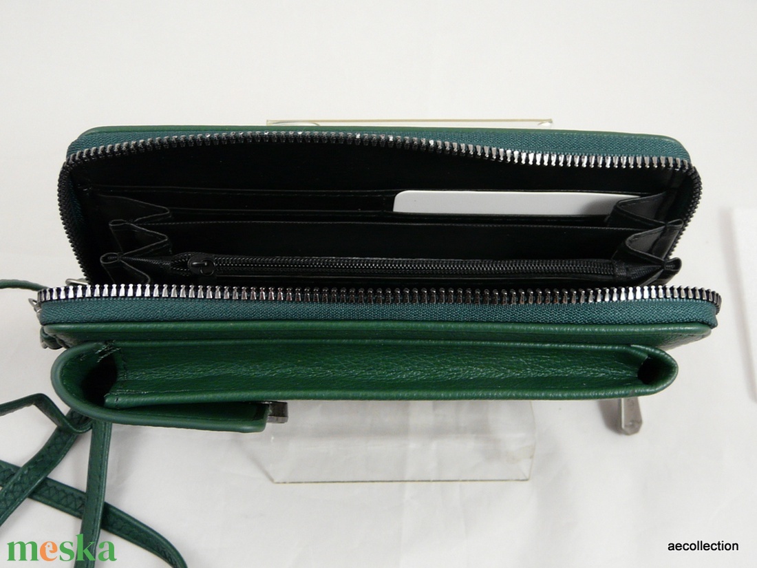 Nagyméretű műbőr pénztárca, telefontartó, válltáska, kézzel festett, egyedi motívummal! - táska & tok - pénztárca & más tok - telefontok - Meska.hu