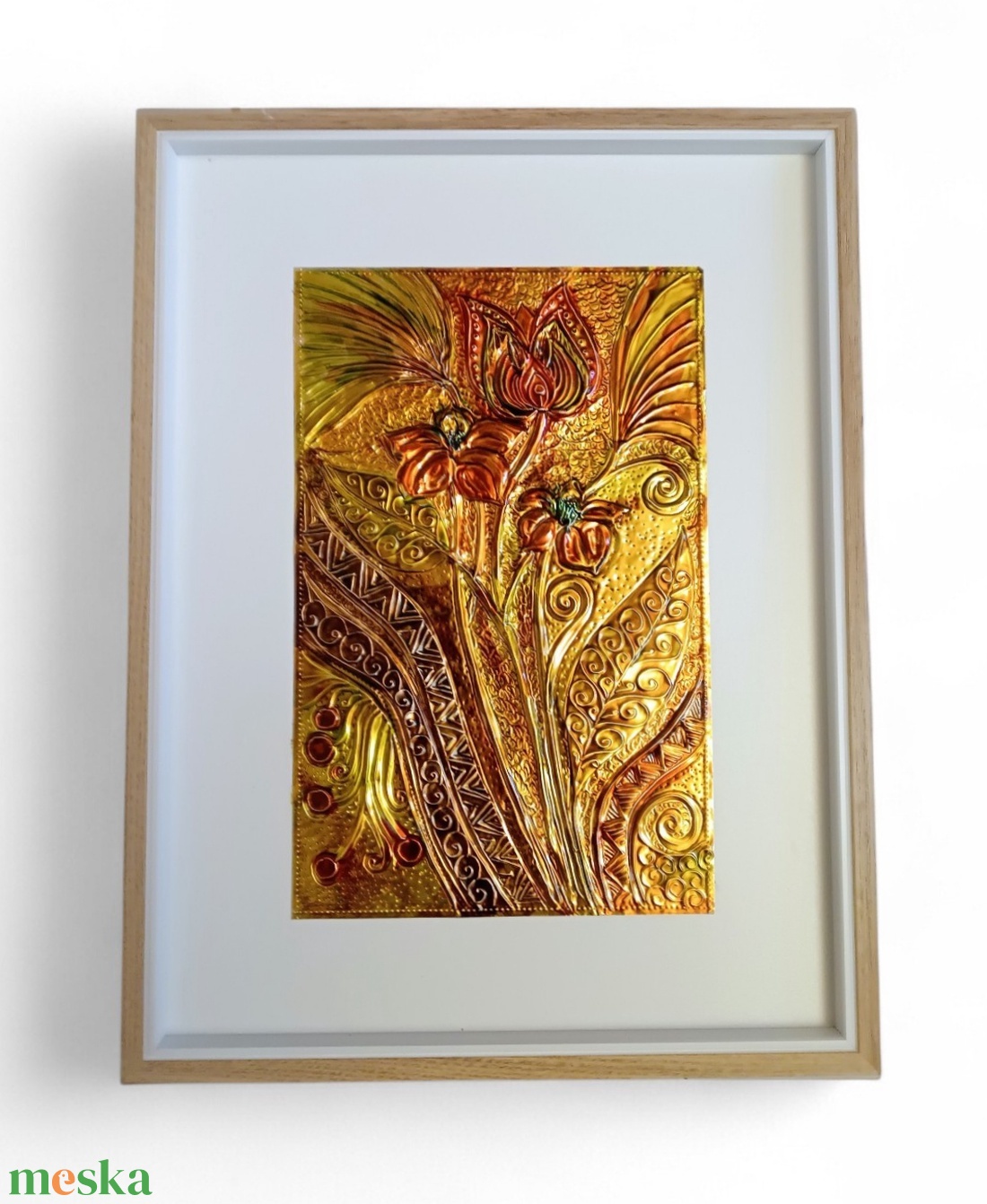 Belső fénykert /Lemezdomborítás/ - művészet - festmény - festmény vegyes technika - Meska.hu