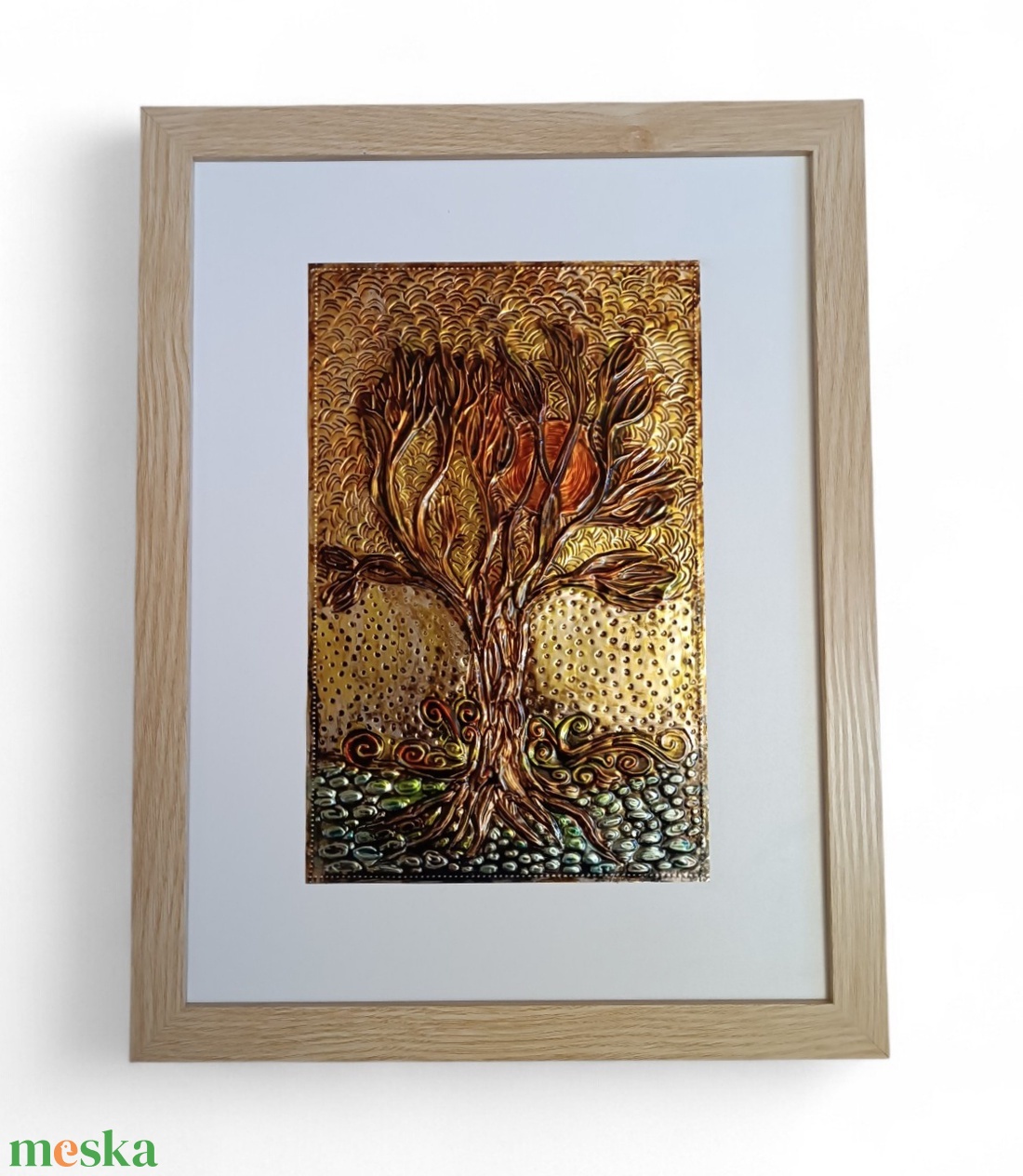 Fényből gyökerezve (lemezdomborítás) - művészet - festmény - festmény vegyes technika - Meska.hu