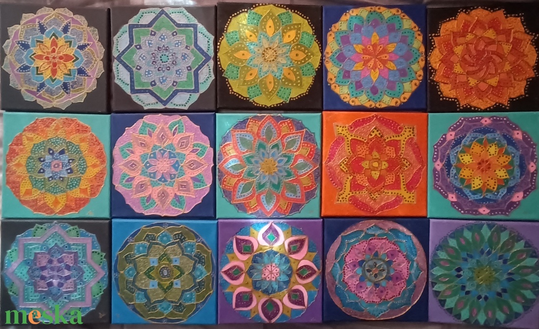 Mandala 20x20cm - otthon & életmód - dekoráció - spiritualitás - mandala - Meska.hu