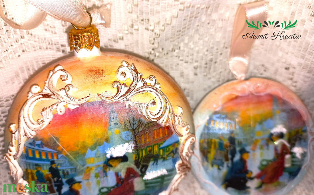 Karácsonyfa dísz korcsolyázókkal szett - karácsony - karácsonyi lakásdekoráció - karácsonyfadíszek - Meska.hu