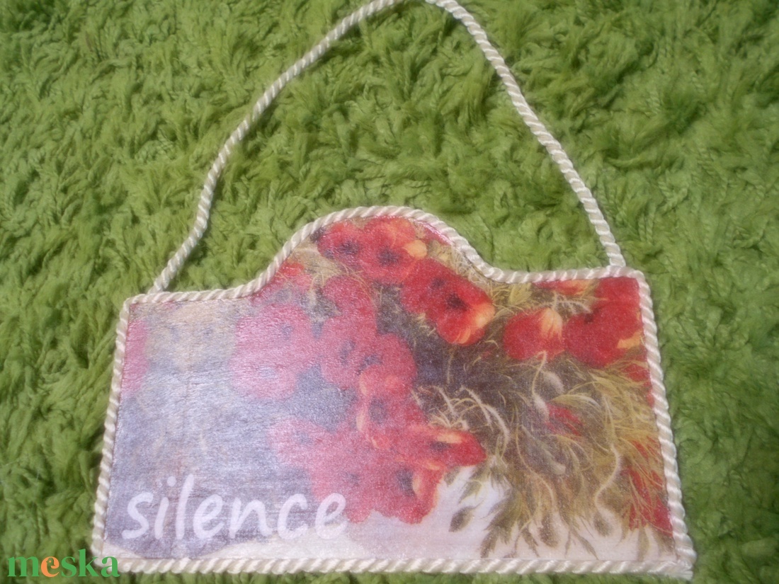 Silence, pipacsos csendélet tábla - otthon & életmód - dekoráció - ajtó- és ablak dekoráció - ajtótábla - Meska.hu Silence, pipacsos csendélet tábla - otthon & életmód - dekoráció - ajtó- és ablak dekoráció - ajtótábla - Meska.hu