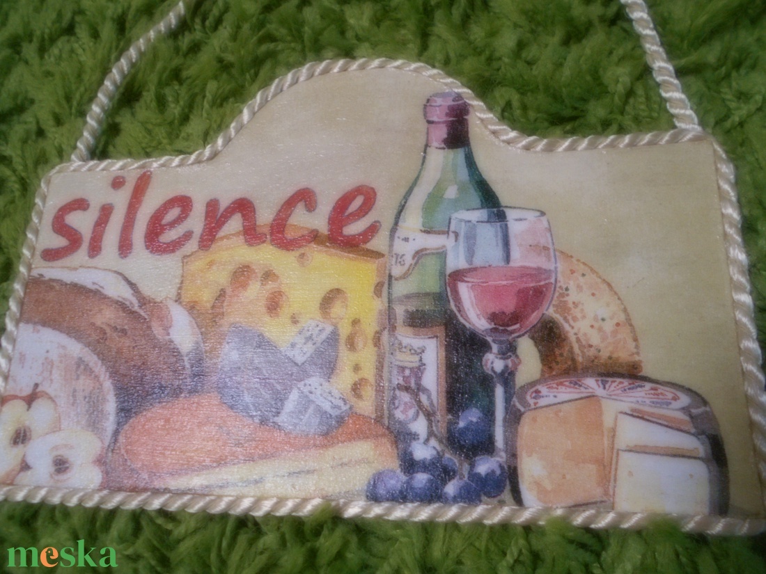 Silence, bor és sajt csendélet tábla - otthon & életmód - dekoráció - ajtó- és ablak dekoráció - ajtótábla - Meska.hu Silence, bor és sajt csendélet tábla - otthon & életmód - dekoráció - ajtó- és ablak dekoráció - ajtótábla - Meska.hu