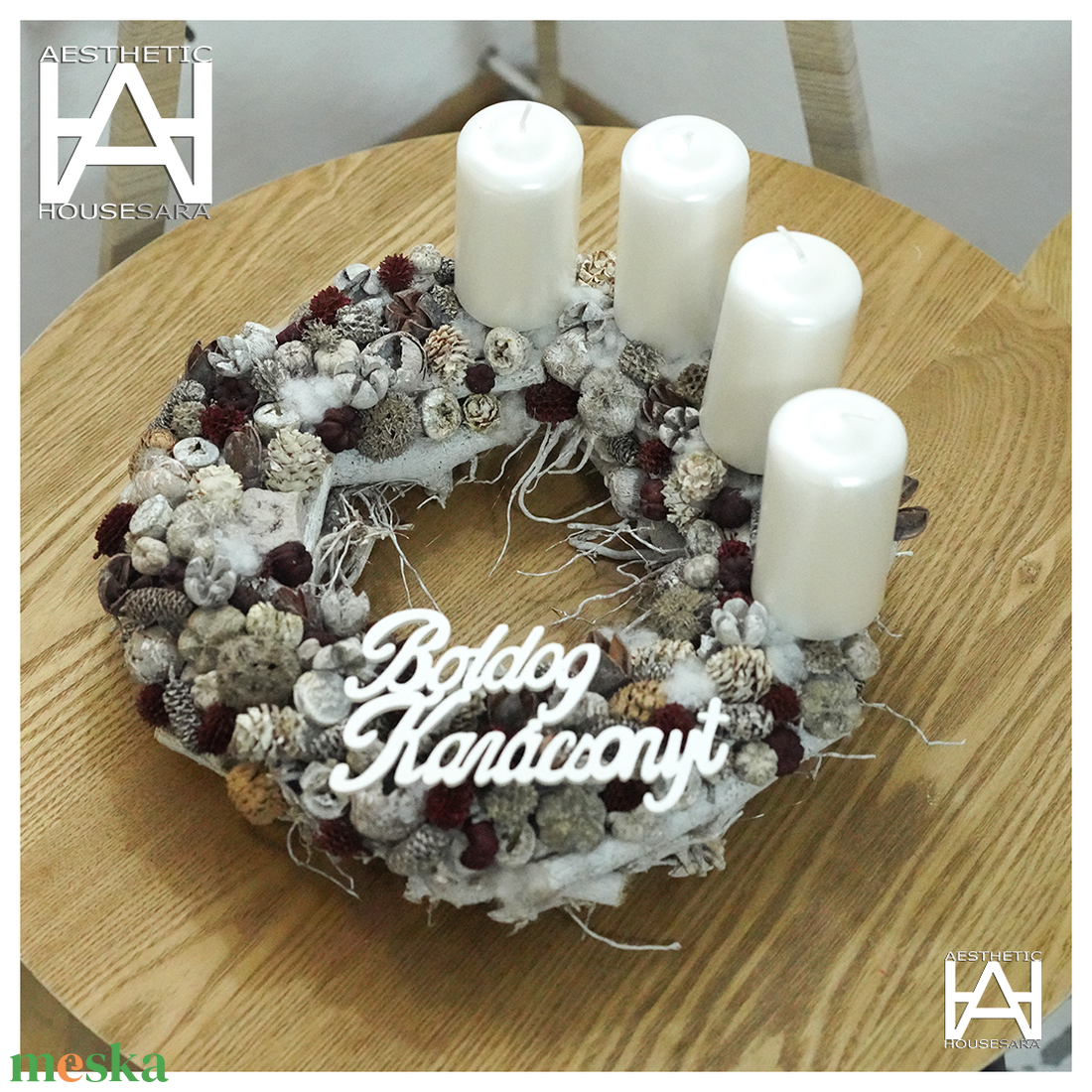 Adventi koszorú - karácsony - adventi díszek - adventi koszorú - Meska.hu