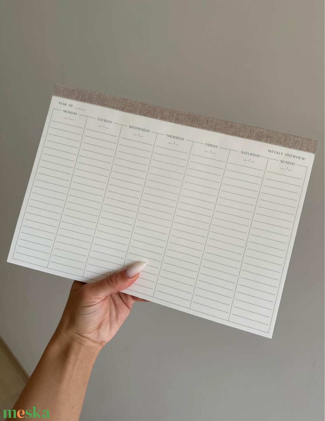 Heti tervező/letépő planner - otthon & életmód - papír, írószer - naptár & tervező - Meska.hu