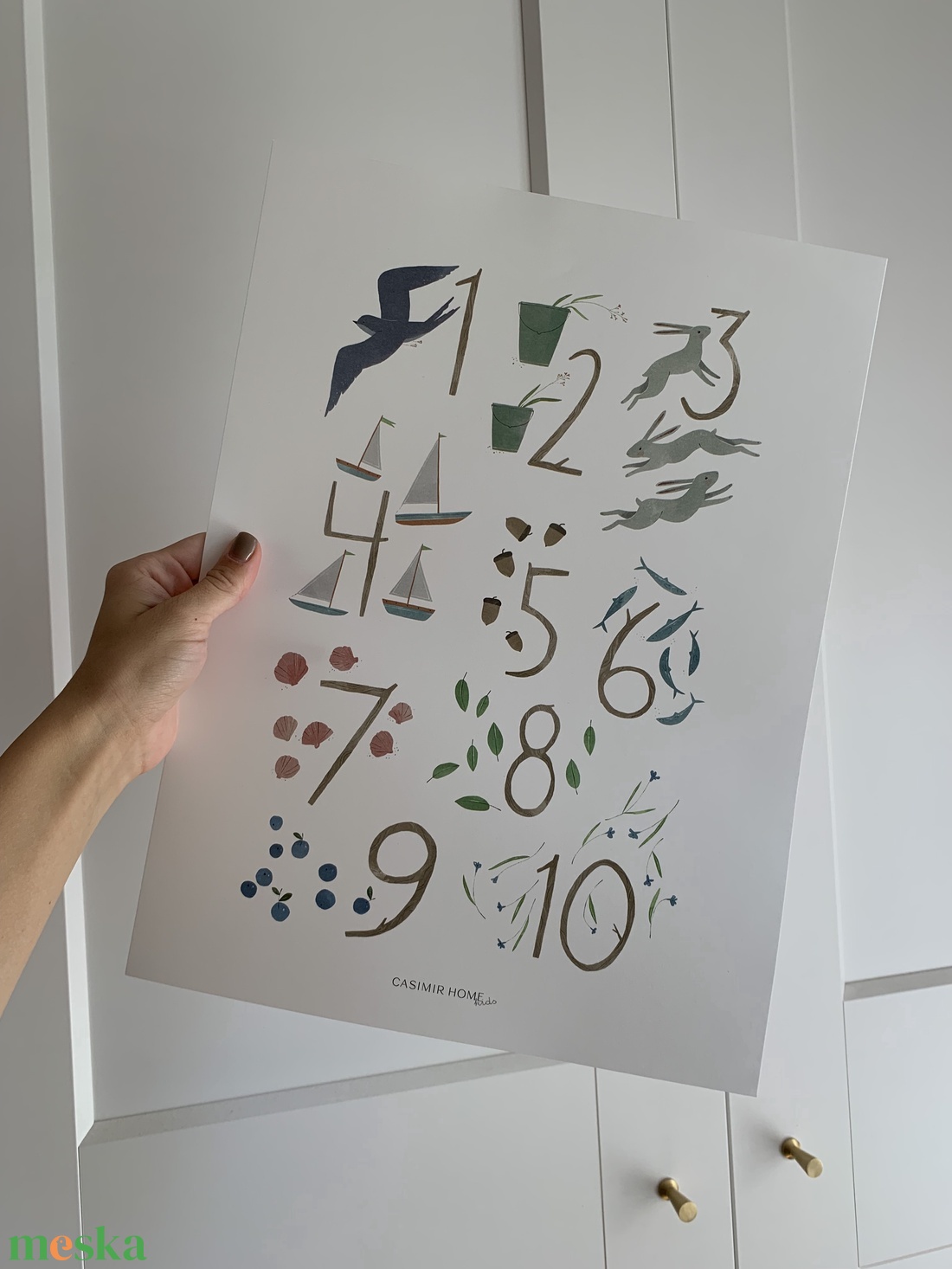 A/3 Numbers Montessori Educational Poster - baba - mama - babaszoba dekoráció - babaposzter - Meska.hu
