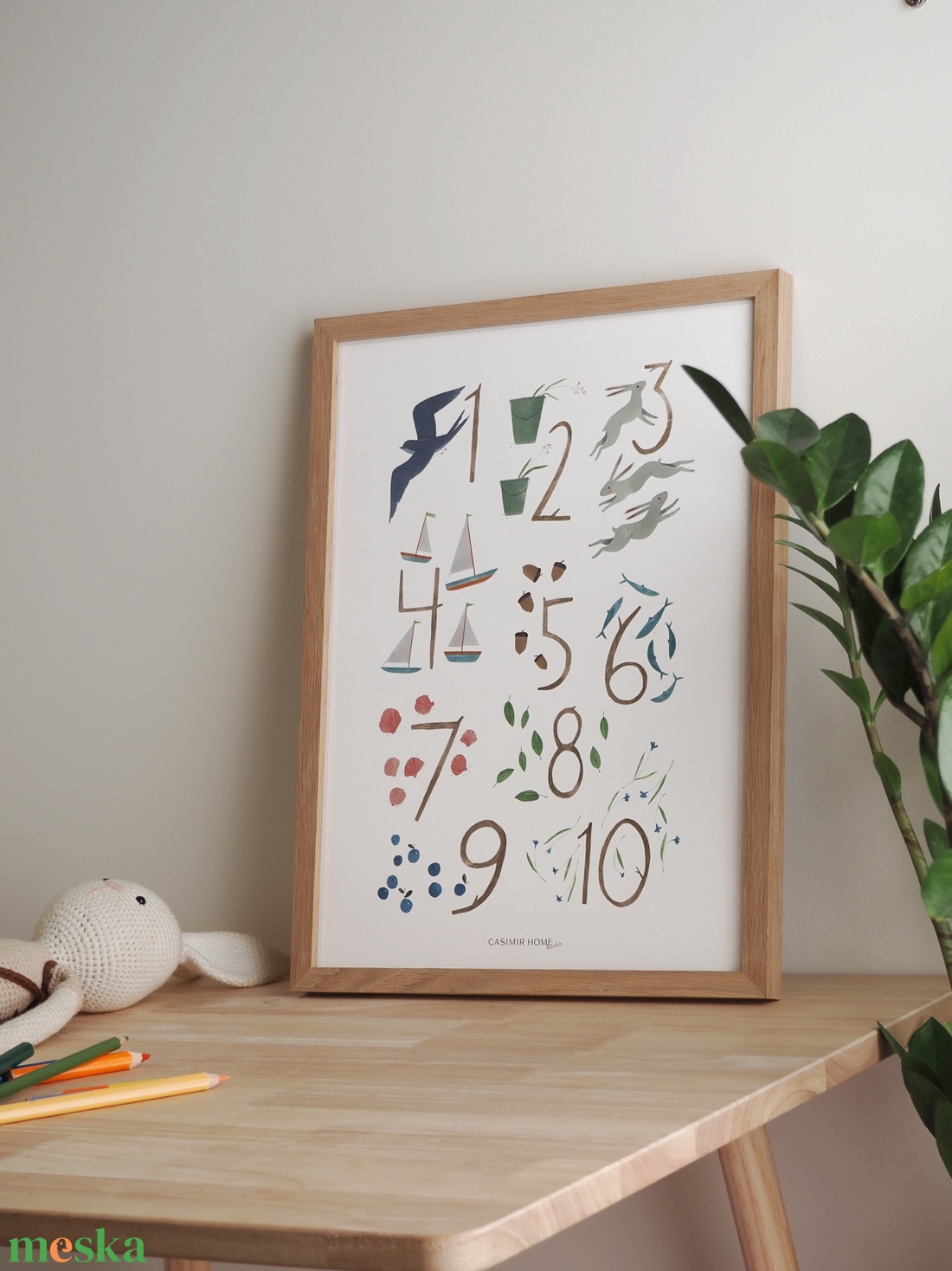 A/3 Numbers Montessori Educational Poster - baba - mama - babaszoba dekoráció - babaposzter - Meska.hu