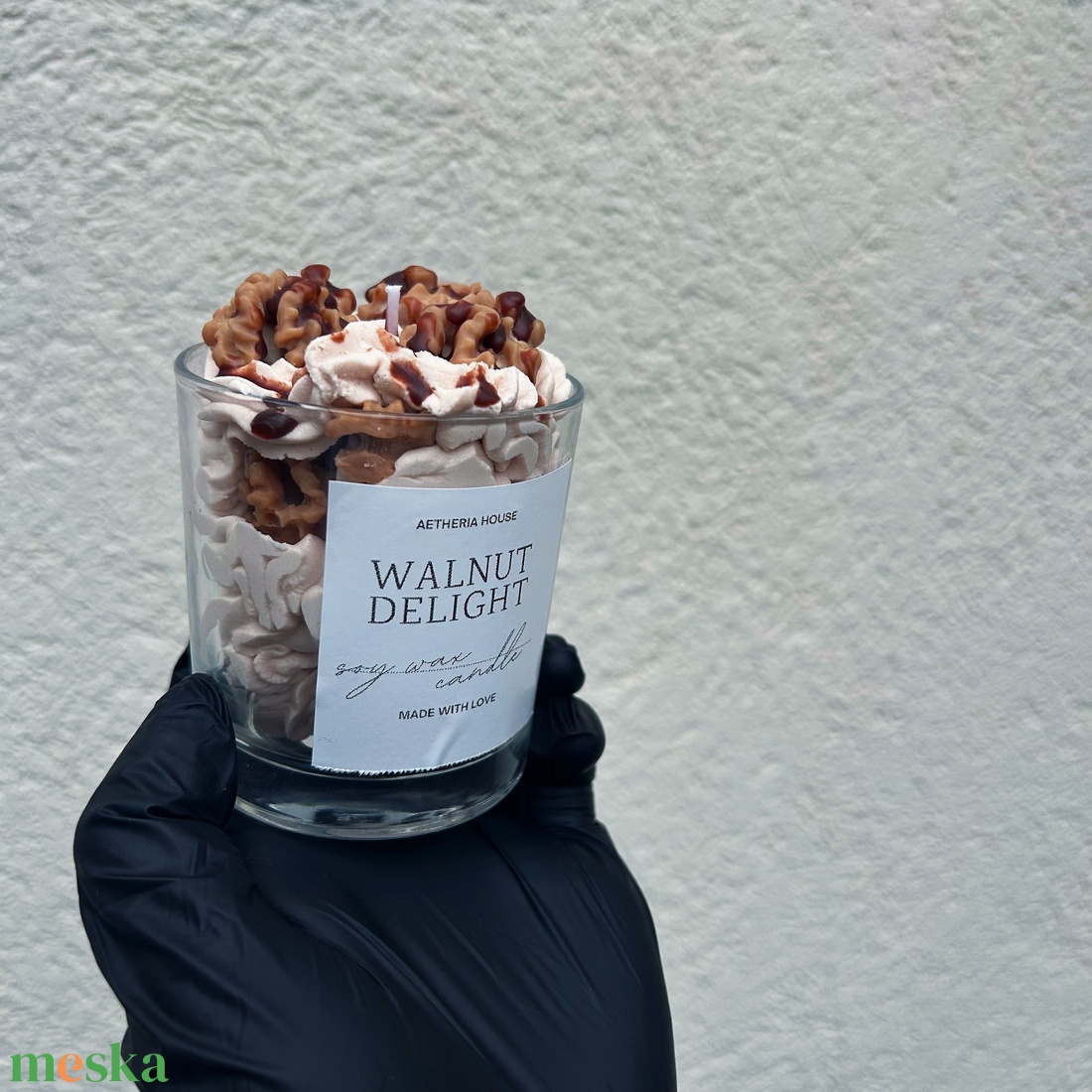 Walnut Delight  Kézműves Diós Gyertya Természetes Illattal - otthon & életmód - gyertya, illat, aroma - gyertya - Meska.hu
