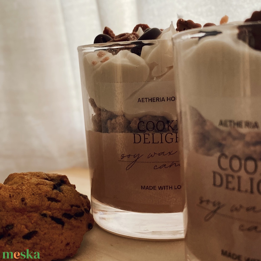 Desszert Szója gyertya - Cookie Delight Kézműves gyertya - otthon & életmód - gyertya, illat, aroma - gyertya - Meska.hu