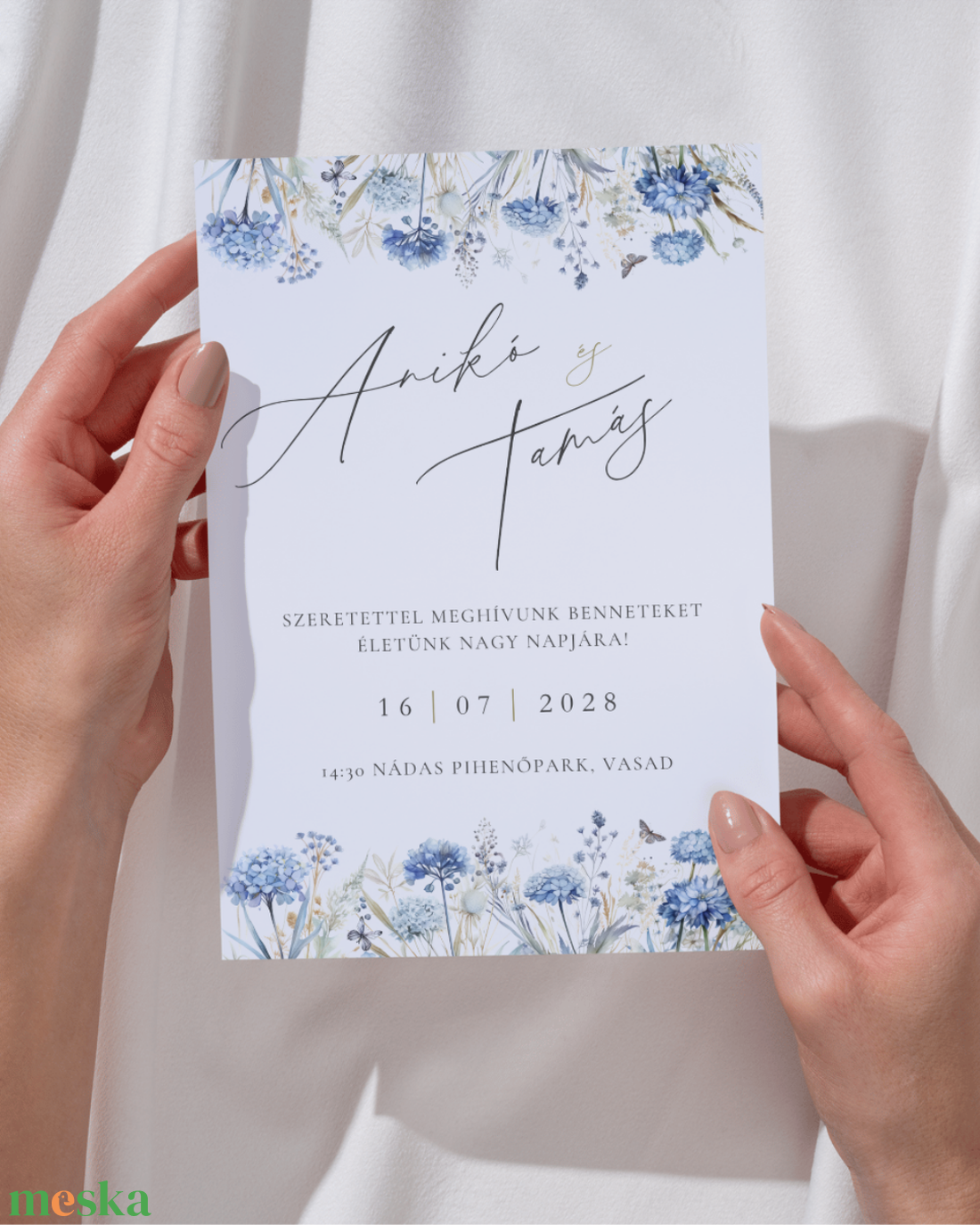 Esküvői meghívó - Hydrangea - esküvő - meghívó & kártya - meghívó - Meska.hu