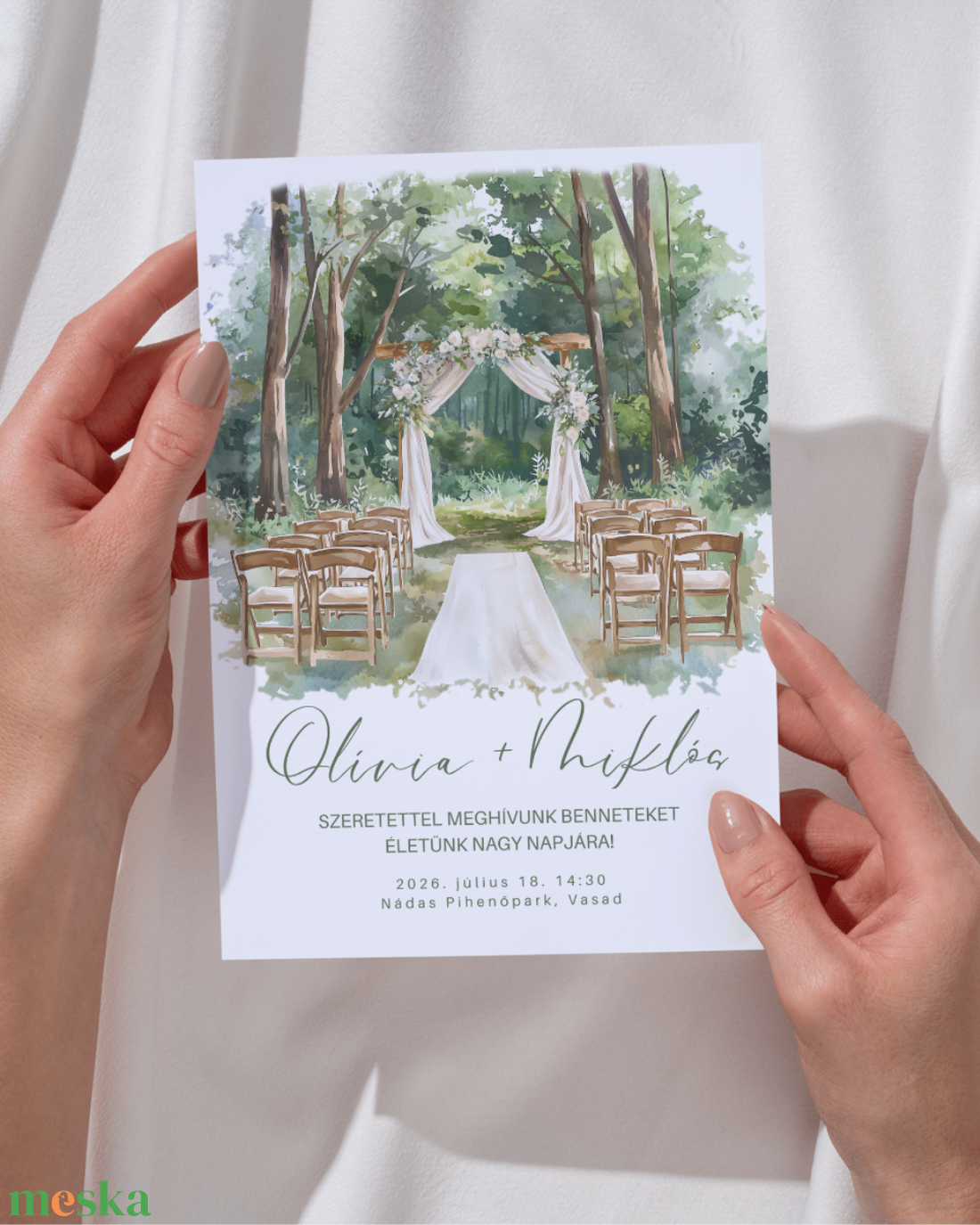 Esküvői meghívó - Forest - esküvő - meghívó & kártya - meghívó - Meska.hu
