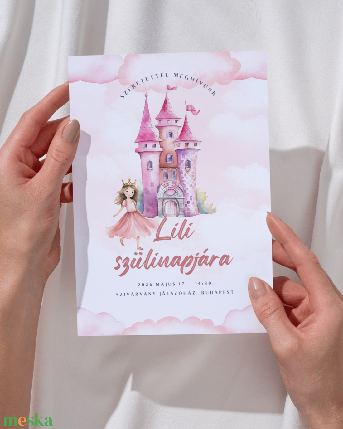Szülinapi meghívó - Princess - otthon & életmód - papír, írószer - meghívó - születésnapi meghívó - Meska.hu