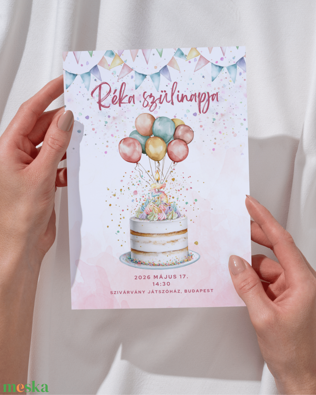 Szülinapi meghívó - Balloon - otthon & életmód - papír, írószer - meghívó - születésnapi meghívó - Meska.hu