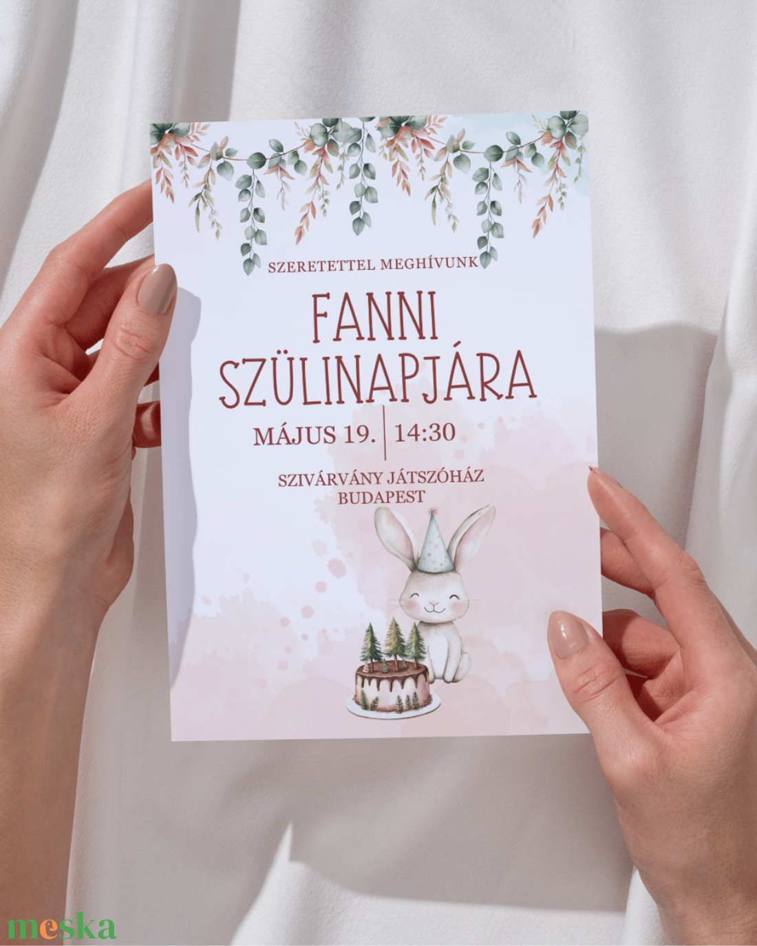 Szülinapi meghívó - Rabbit - otthon & életmód - papír, írószer - meghívó - születésnapi meghívó - Meska.hu