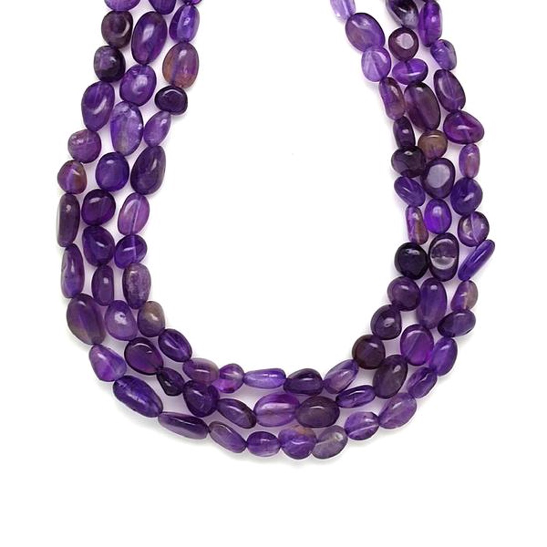 Ametiszt pebble sötét 6-10mm  ékszerkészítő alapanyag (füzér) - kellékek & szerszámok - ásvány alapanyag - ásványfüzér - Meska.hu