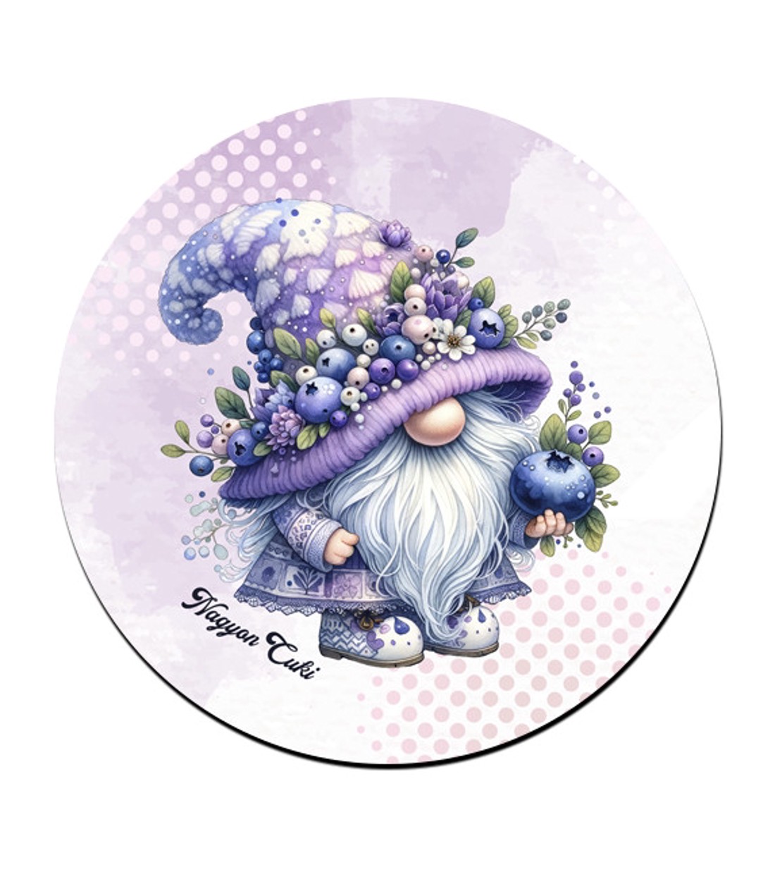 Tündéri Áfonyás manó mintás pohár alátét - otthon & életmód - konyhafelszerelés, tálalás - tálalás - tányér- és poháralátét - Meska.hu