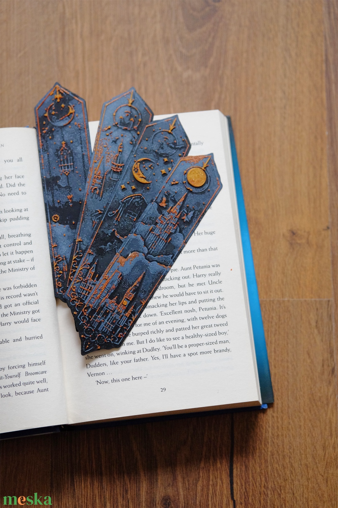 Harry Potter Roxfort inspirálta könyvjelző szett 4 db - könyv & zene - könyvjelző - Meska.hu