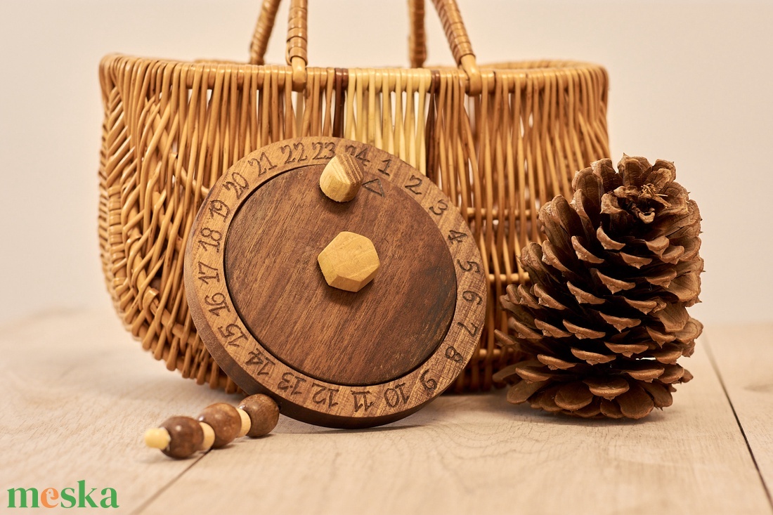 Faragott adventi naptár - otthon & életmód - dekoráció - asztal és polc dekoráció - dekorációs tál, tartó - Meska.hu
