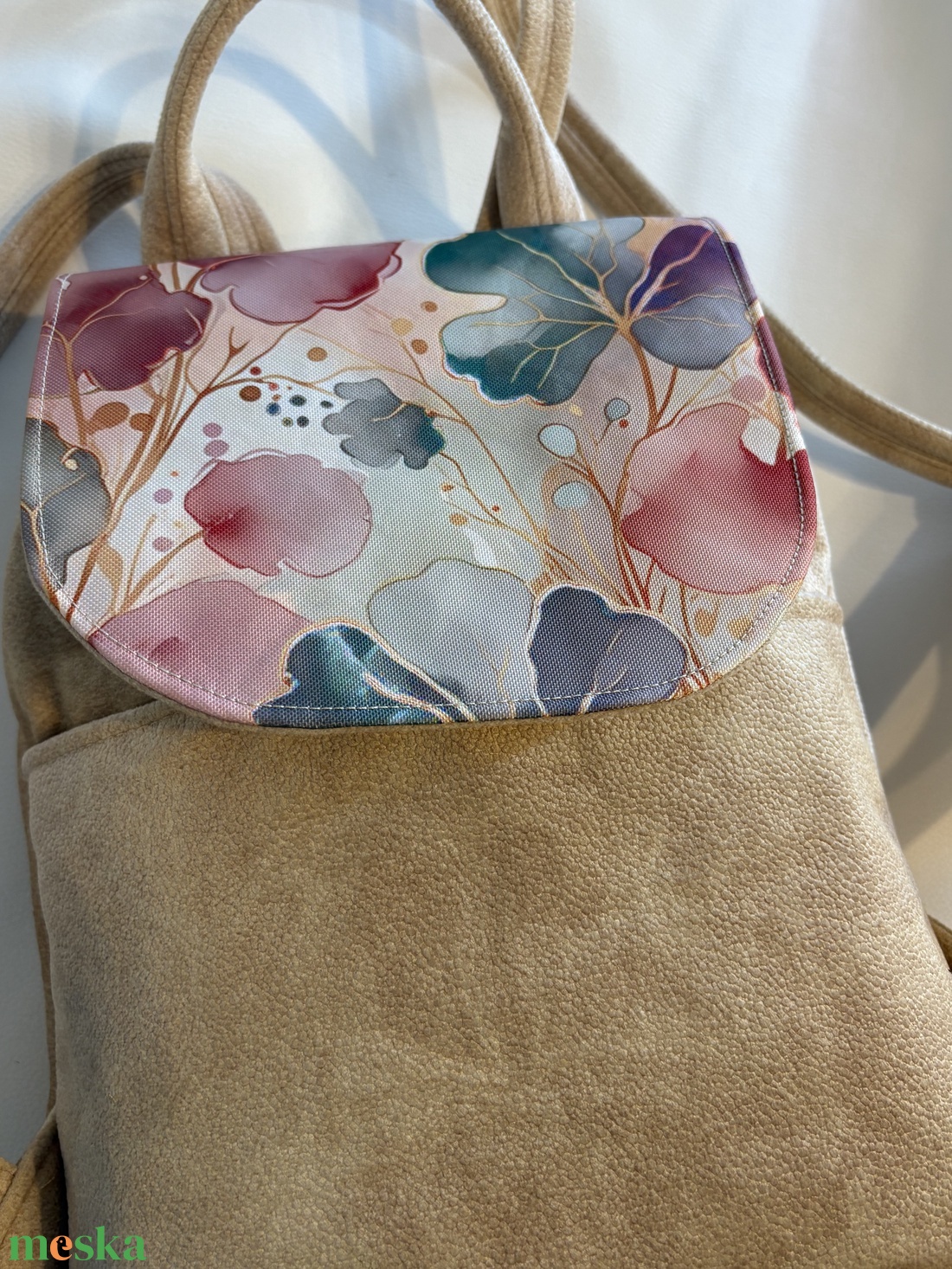 hátitáska levélvarázslattal - táska & tok - hátizsák - kishátizsák - Meska.hu