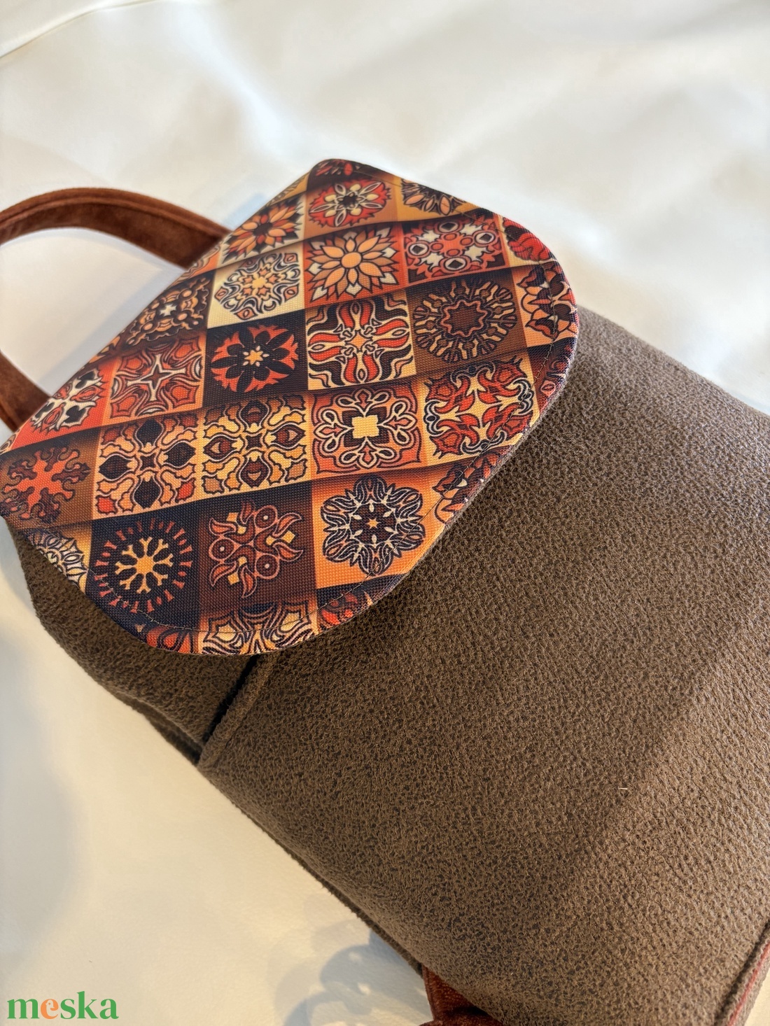 hátitáska csempemintával - táska & tok - hátizsák - kishátizsák - Meska.hu