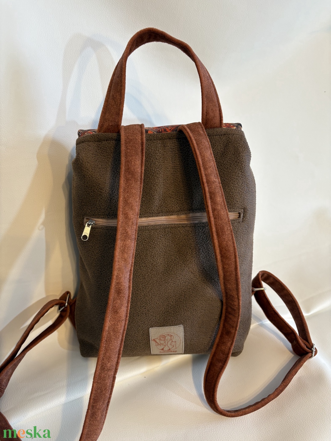 hátitáska csempemintával - táska & tok - hátizsák - kishátizsák - Meska.hu