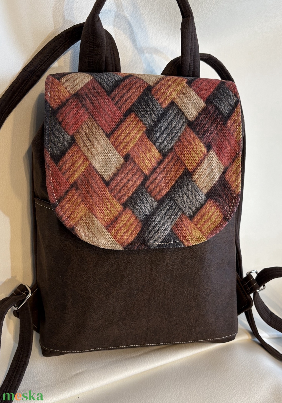 hátitáska �szövéssel - táska & tok - hátizsák - kishátizsák - Meska.hu