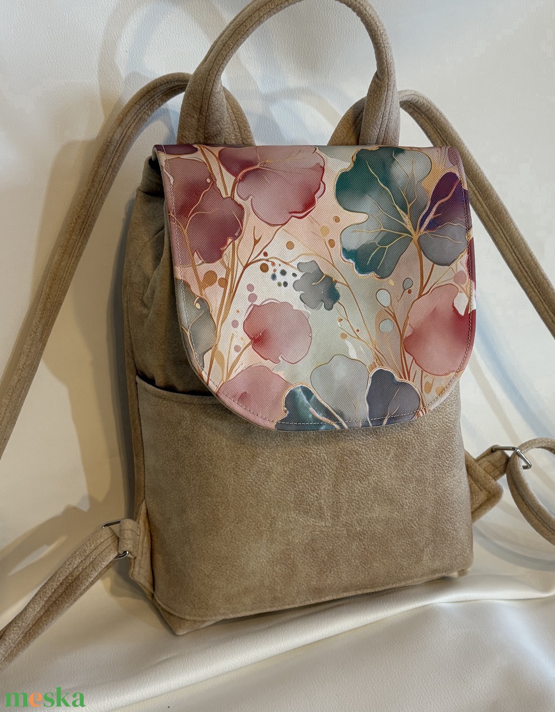 hátitáska levélvarázslattal - táska & tok - hátizsák - kishátizsák - Meska.hu