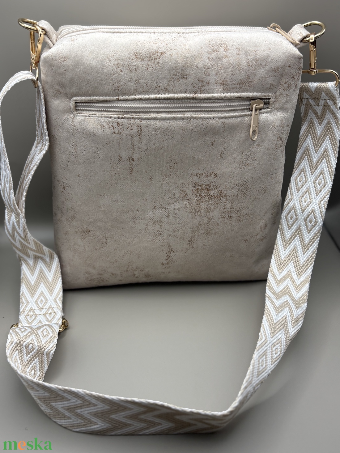 Beige oldaltáska  - táska & tok - kézitáska & válltáska - kézitáska - Meska.hu