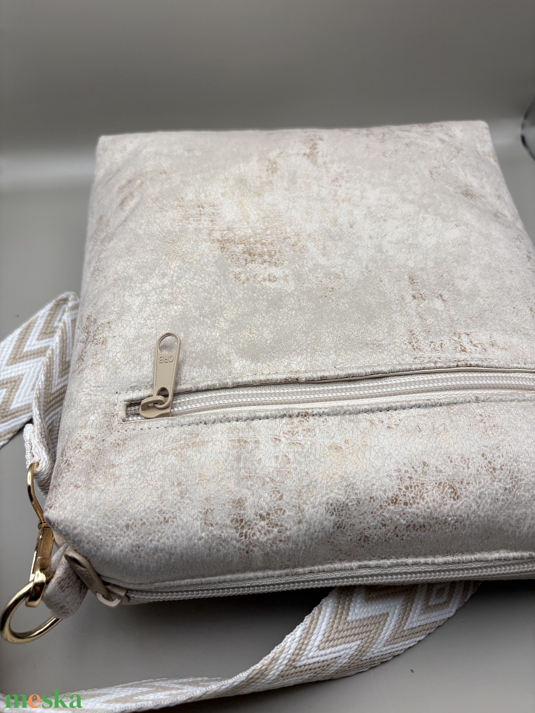 Beige oldaltáska  - táska & tok - kézitáska & válltáska - kézitáska - Meska.hu