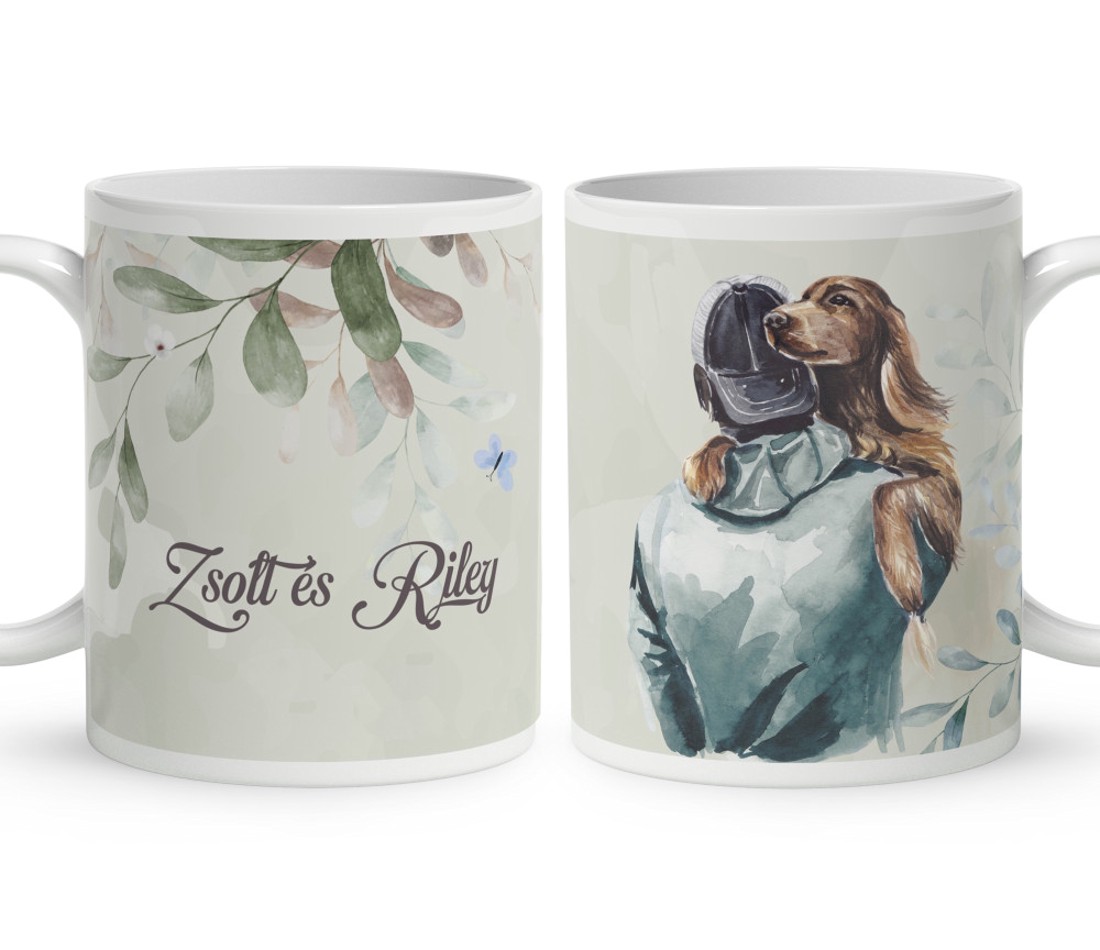 Kérd a neveddel - Kutya barátság mintás bögre - otthon & életmód - konyhafelszerelés, tálalás - tálalás - bögre & csésze - Meska.hu