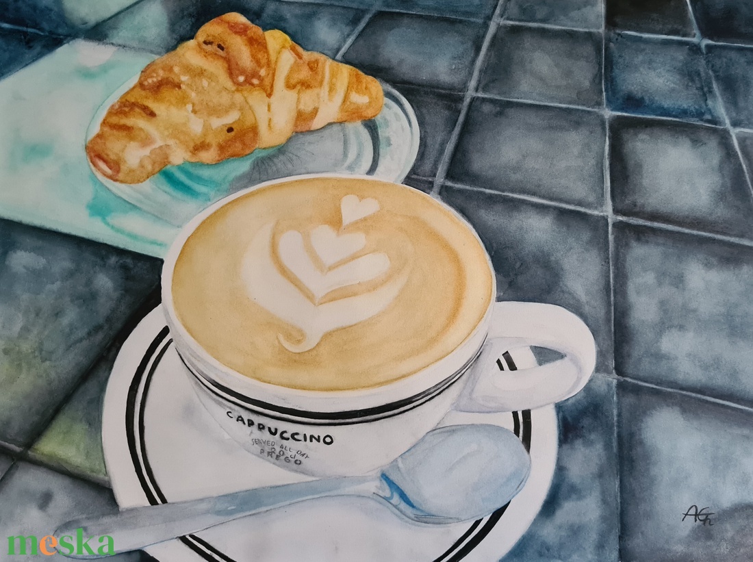 Cappuccino - művészet - festmény - akvarell - Meska.hu Cappuccino - művészet - festmény - akvarell - Meska.hu